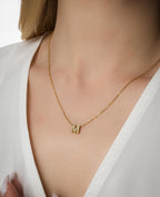 Tiny Initial Necklace – Personalized Letter Necklace – Dainty Gold Choker – Custom Jewelry Gift for Her – Minimalist Everyday Necklace