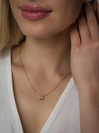 Tiny Initial Necklace – Personalized Letter Necklace – Dainty Gold Choker – Custom Jewelry Gift for Her – Minimalist Everyday Necklace