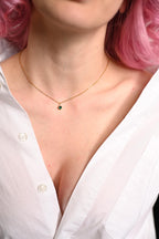 6.5mm Birthstone Necklace, Dainty Gold or Silver Pendant, Personalized Gemstone Jewelry, Gift for Her, Custom Birthday Necklace, Bridesmaid