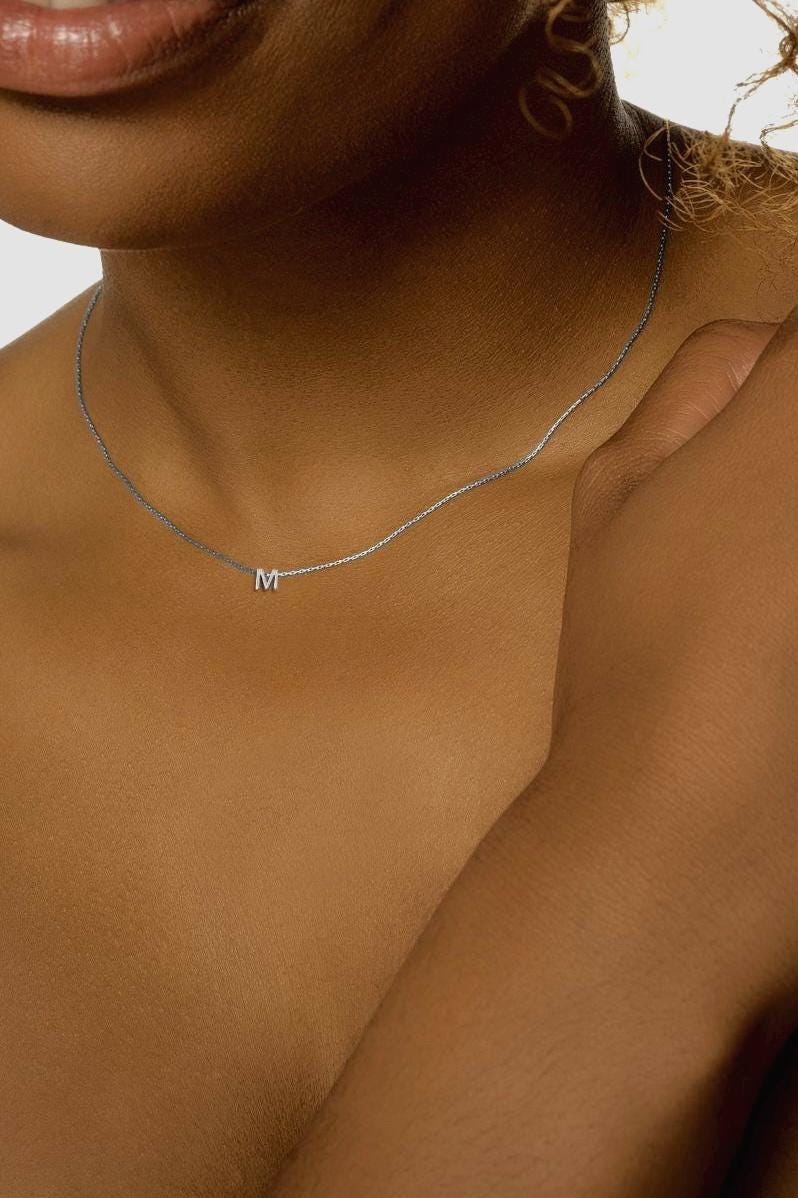 Personalized Gold Initial Necklace - Dainty Custom Letter Pendant - Minimalist Jewelry Gift for Her - Bridesmaid Gift - Everyday Necklace