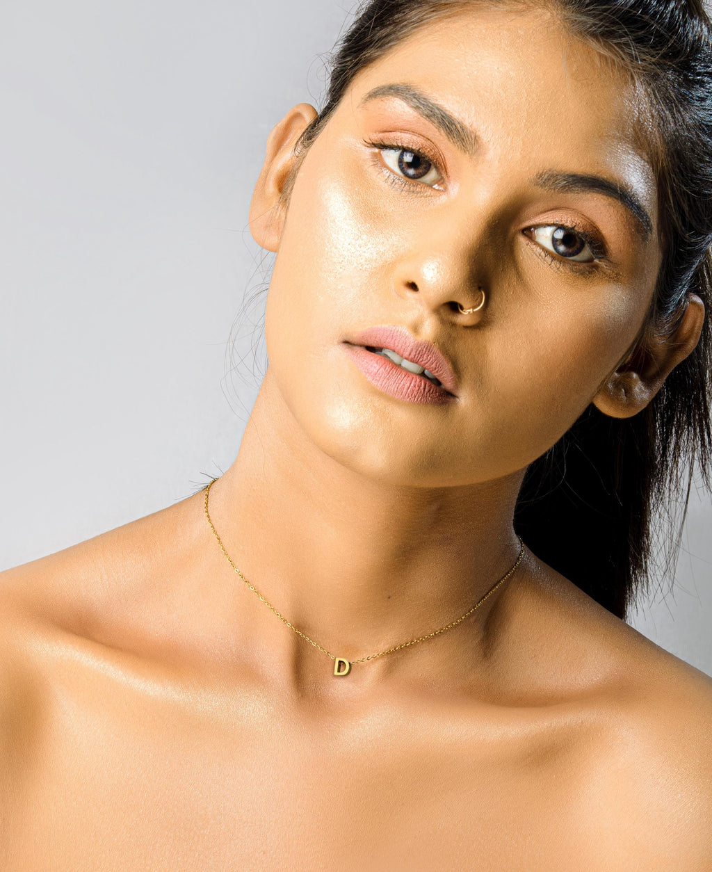 Gold Initial Necklace, Tiny Letter Pendant, Dainty Personalized Necklace, 14K Gold Plated, Custom Alphabet Jewelry, Gift for Her, Bridesmaid