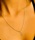 Personalized Initial Letter Necklace, A to Z, Dainty Silver Alphabet Pendant Jewelry, Minimalist Gift for Her, Bridesmaid, Birthday,  Everyd