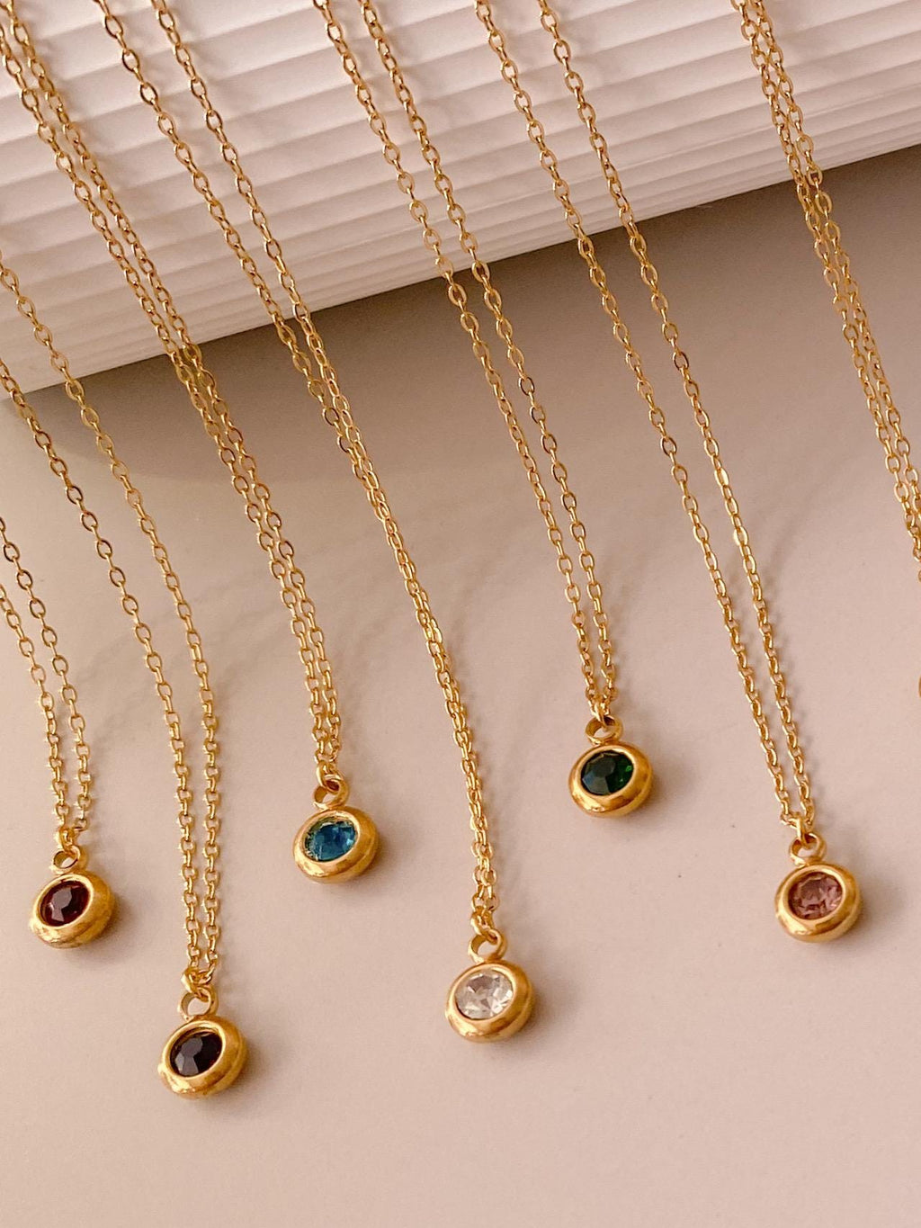 6.5mm Birthstone Necklace, Dainty Gold or Silver Pendant, Personalized Gemstone Jewelry, Gift for Her, Custom Birthday Necklace, Bridesmaid