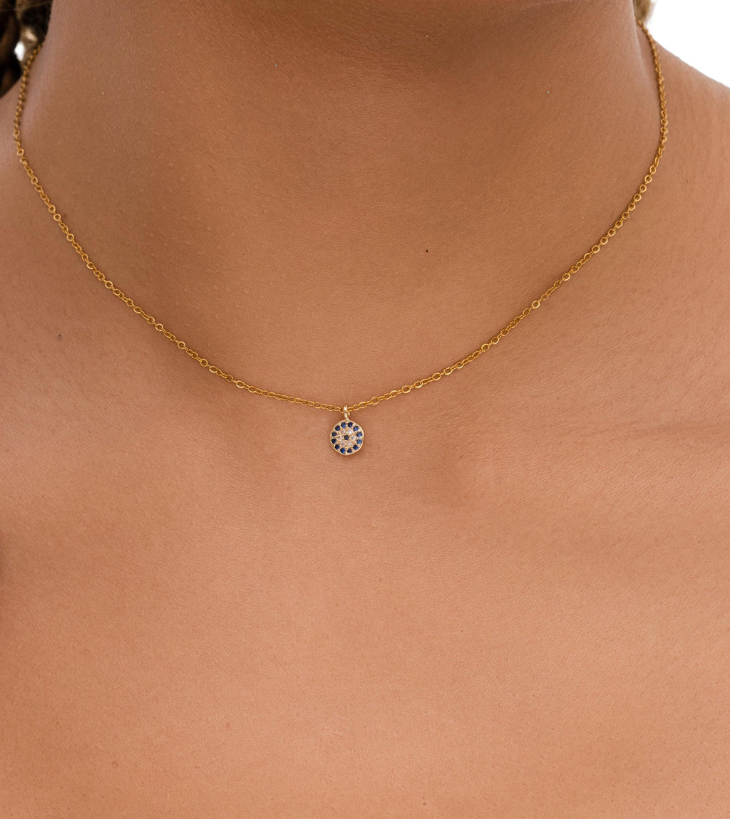 925 Dainty Evil Eye Pendant, Healing Evil Eye Necklace, Good Luck & Protection Charm, Unique Good Luck Charm Jewelry, Spiritual, Stylish  CH