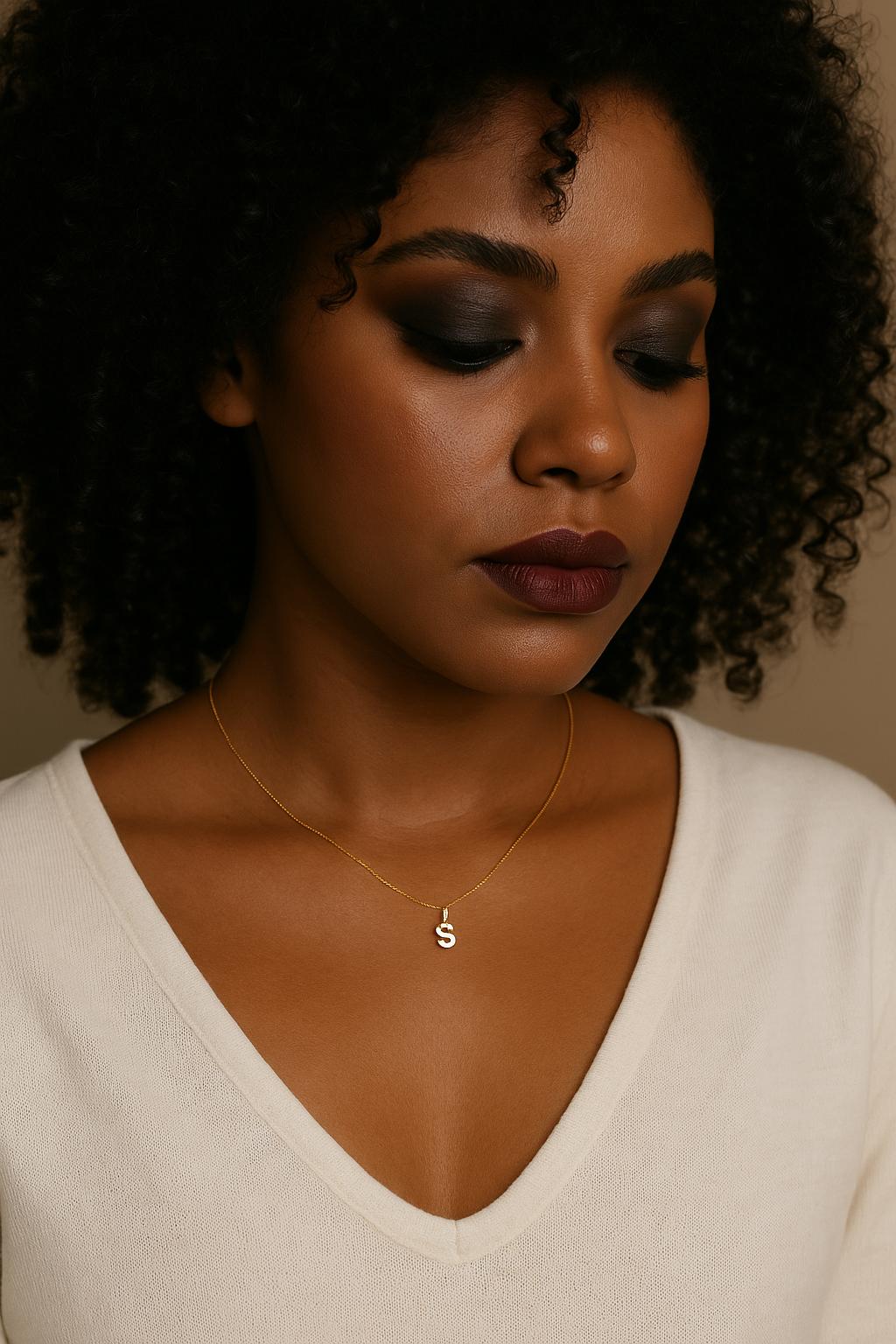 Tiny 14K Gold Plated Letter Necklace – Dainty Initial Pendant, Minimalist Everyday Jewelry, Personalized Gift for Her, Bridesmaid Necklace,