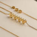 Custom Heart Charm Necklace – 1 to 4 Personalized Charms – 14K Gold Plated or Silver – Dainty Name Necklace – Gift for Her, Best Friend Jewe