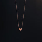 Minimalist Boho Tiny Heart Necklace – 14K Gold Plated Heart Pendant (Gold, Silver, Rose Gold) on Delicate Chain – Dainty Layering Necklace,