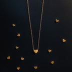 Tiny Heart Necklace – Dainty Gold Heart Choker – Minimalist Everyday Jewelry for Women – Delicate Gift for Her – Bridesmaid Jewelry