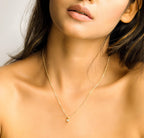 Minimalist Solitaire Necklace, Dainty Gold or Silver Chain with Sparkling CZ Stone, Everyday Necklace, Bridesmaid Jewelry, Elegant Gift for