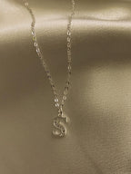 Personalized Initial Letter Necklace, A to Z, Dainty Silver Alphabet Pendant Jewelry, Minimalist Gift for Her, Bridesmaid, Birthday,  Everyd
