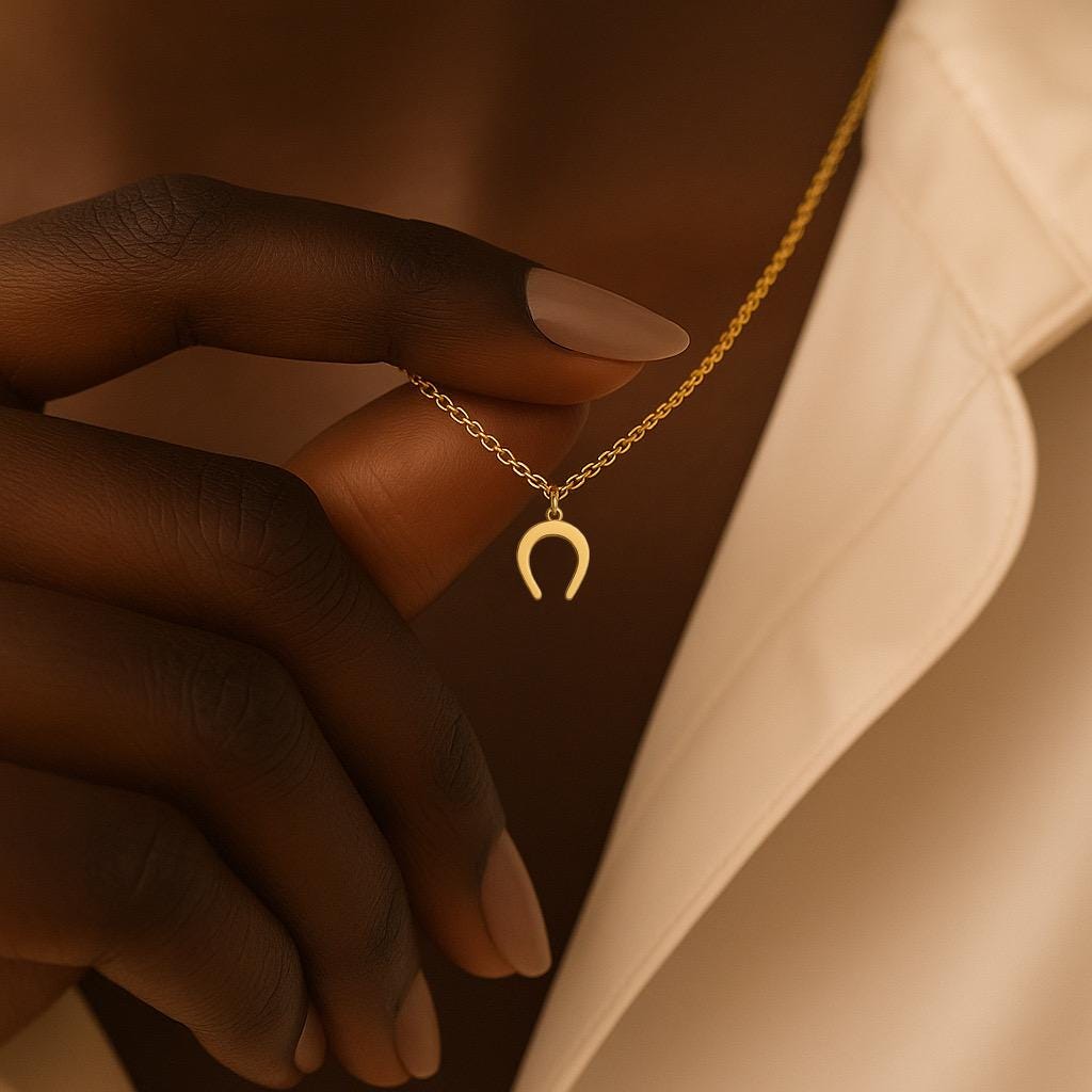 Minimalist Horseshoe Necklace, 14K Gold or Silver Plated U-Shaped Pendant, Dainty Lucky Charm Necklace, Delicate Everyday Jewelry, Gift for