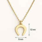 Minimalist Horseshoe Necklace, 14K Gold or Silver Plated U-Shaped Pendant, Dainty Lucky Charm Necklace, Delicate Everyday Jewelry, Gift for