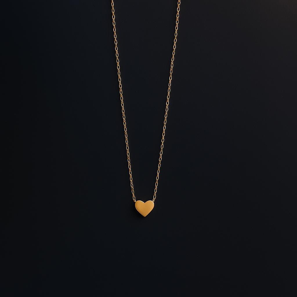 Minimalist Boho Tiny Heart Necklace – 14K Gold Plated Heart Pendant (Gold, Silver, Rose Gold) on Delicate Chain – Dainty Layering Necklace,