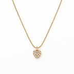 Delicate 14k Gold Heart Pendant Necklace – Tiny CZ Charm on 14K Plated Chain | Minimalist Everyday Jewelry | Anti-Tarnish, Gift-Ready