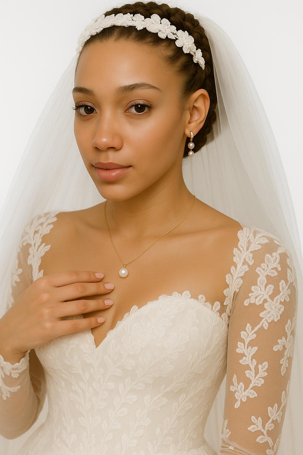 Gold Pearl Pendant Necklace – Elegant Bridal & Bridesmaid Gift, 8mm or 10mm Imitation Pearl Women, Gift for Her