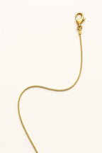 14K Gold Box Chain Necklace - 1mm | Dainty Gold Necklace | Stainless Steel, Color-Resistant, Waterproof | 11"–18" | Gift Pouch Included