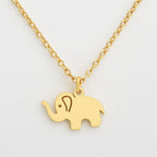 Elephant Necklace, Dainty 14K Gold Plated or Silver, Minimalist Animal Pendant, Adjustable Chain 14-18 Inch, Gift for Women, Everyday Jewelr