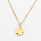 Dainty Four-Leaf Clover Necklace • 14k Gold Plated or Silver • Lucky Minimalist Charm • Adjustable 11-18" Chain • Gift-Ready Jewelry