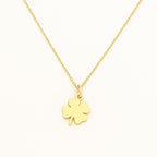 Lucky Clover Pendant Necklace: 14k Gold & Silver Shamrock Charm