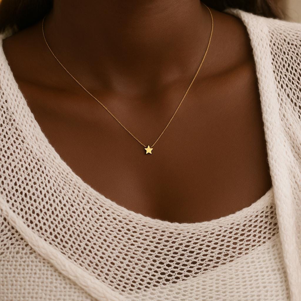 Minimalist Gold Star Necklace • Dainty Celestial Pendant • 14k Gold-Plated Star Charm • Everyday Necklace Gift for Her • Petite Jewelry for