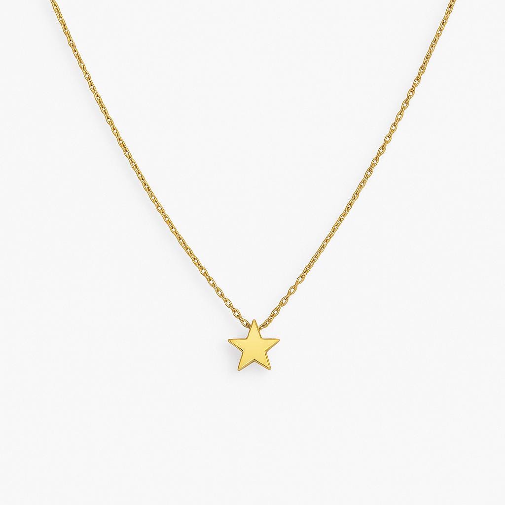 Minimalist Gold Star Bracelet | 14K Gold Plated Dainty Star Charm | Delicate Chain | Cable, Box, Thin Chain Options | Gift for Her