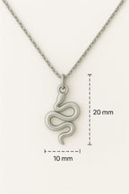 Gold Snake Pendant Necklace | 14k Gold Plated Stainless Steel | Minimalist Serpent Jewelry uk