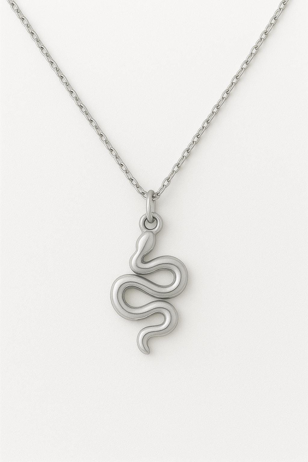 Gold Snake Pendant Necklace | 14k Gold Plated Stainless Steel | Minimalist Serpent Jewelry uk