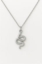 Gold Snake Pendant Necklace | 14k Gold Plated Stainless Steel | Minimalist Serpent Jewelry uk