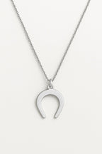 Minimalist Horseshoe Necklace, 14K Gold or Silver Plated U-Shaped Pendant, Dainty Lucky Charm Necklace, Delicate Everyday Jewelry, Gift for