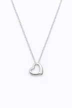 Dainty Open Heart Gold Necklace | 14k Gold Plated Stainless Steel | Minimalist Heart Pendant | Layering Necklace | Gift for Her