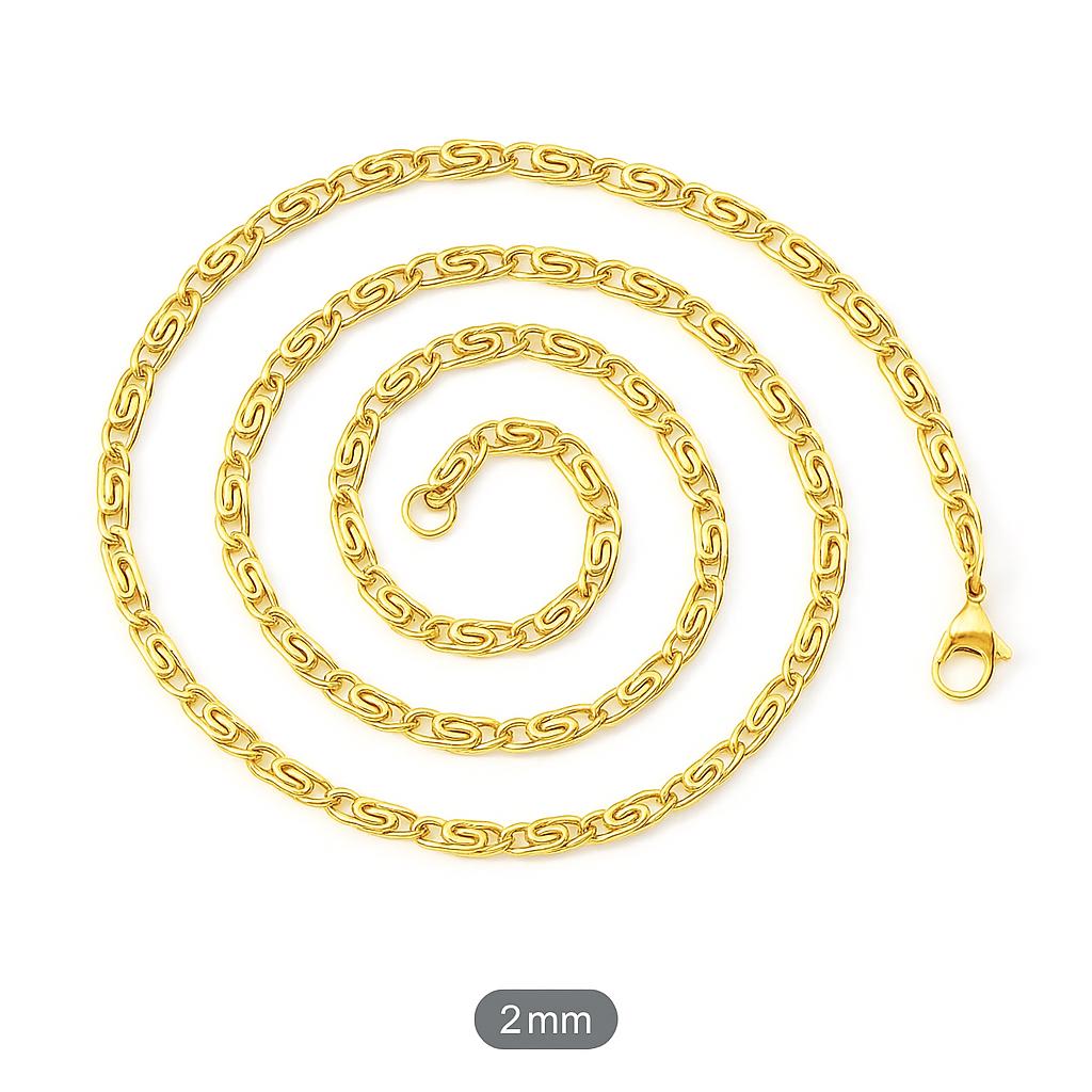 2mm Thin Chain Necklace, Dainty Chain, 14K Gold or Silver, Minimalist Byzantine Chain Layering Chain, Everyday Layered Jewelry