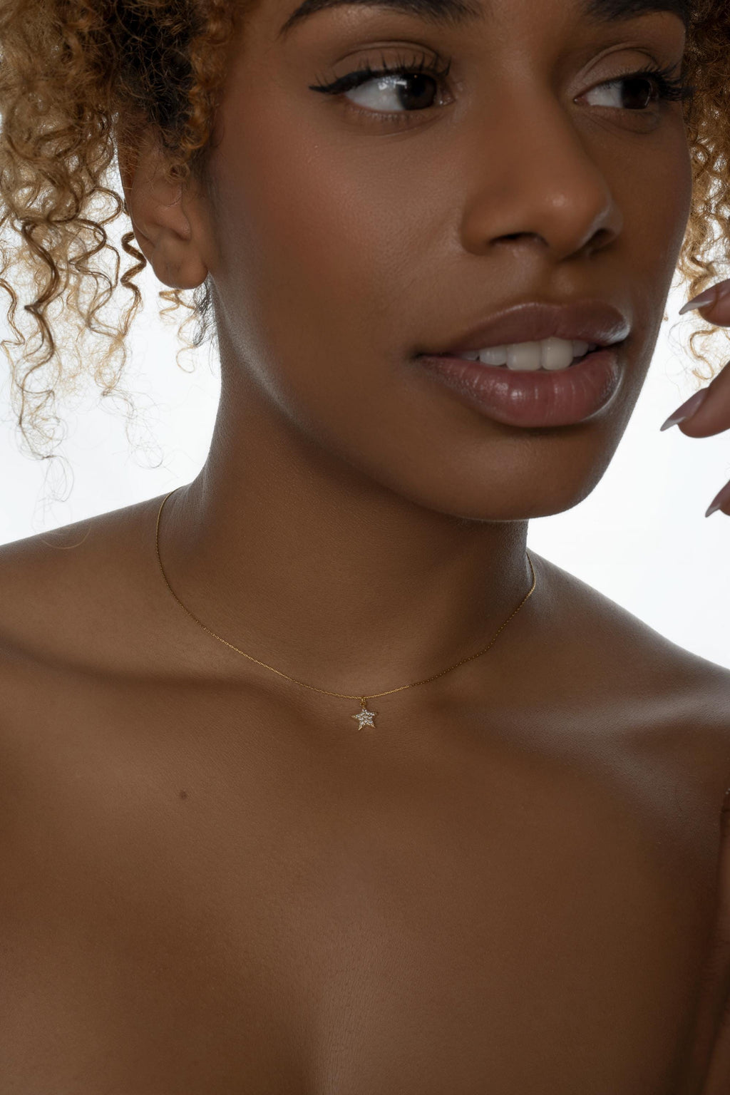 Layered Moon & Star Necklace Set – Dainty Gold Chain with Crystals – Gold Moon and Star Pendants with Crystals – Elegant Everyday Jewelry uk