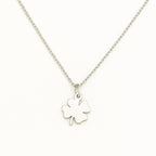 Dainty Four-Leaf Clover Necklace • 14k Gold Plated or Silver • Lucky Minimalist Charm • Adjustable 11-18" Chain • Gift-Ready Jewelry