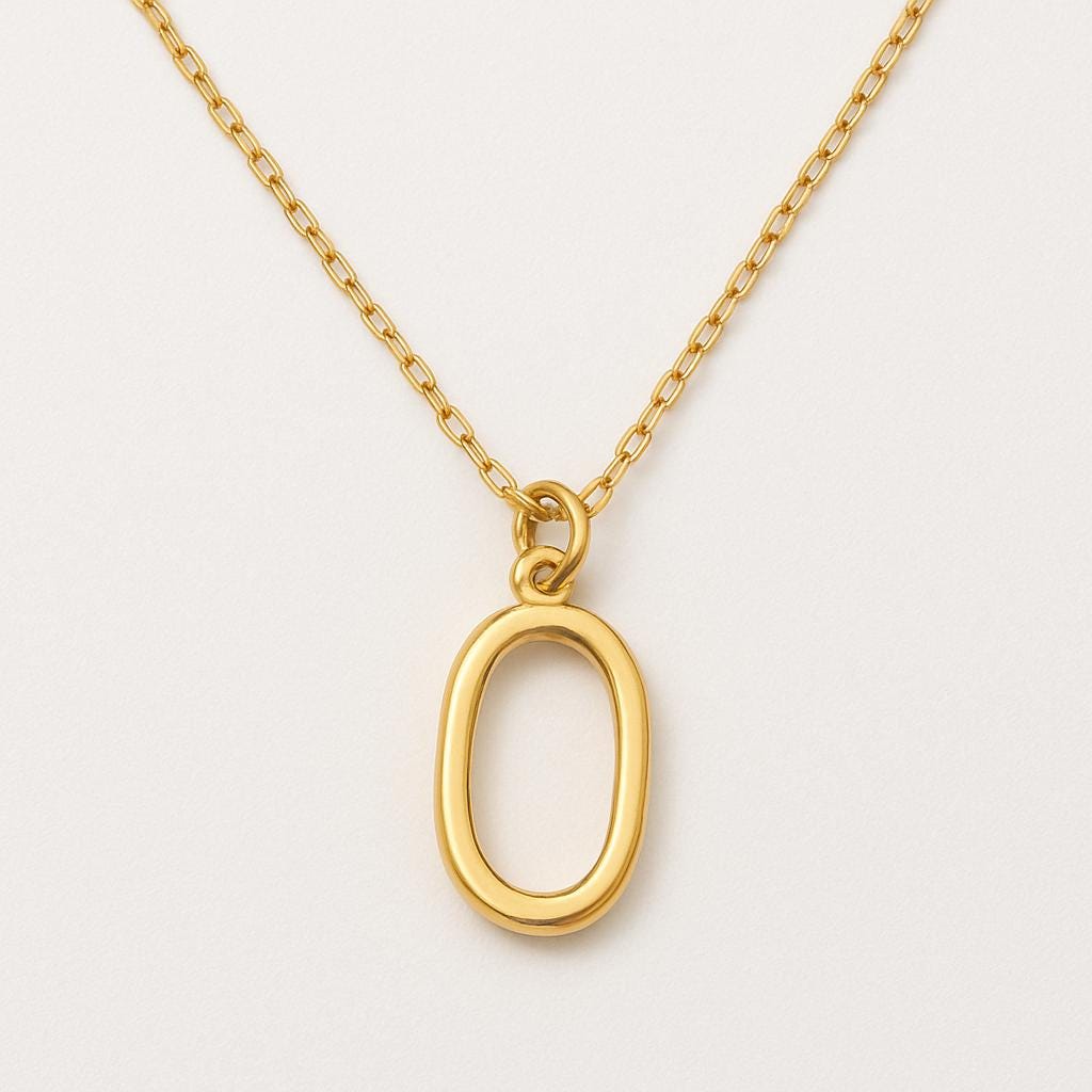 Personalized Initial Necklace A-Z – 14K Gold Plated or Silver | Tiny Stainless Steel Letter Pendant | Dainty Everyday Jewelry | Gift for Her