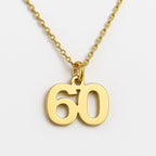 Custom Number Necklace 0–99, 14k Gold or Silver Plated Jewelry, Lucky Number Pendant, Personalized Gift for Her, Angel Number Necklace uk