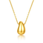 Minimalist Gold Teardrop Pendant Necklace | 14k Gold Plated Stainless Steel | Dainty Everyday Jewelry Gift for Her