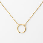 Minimalist Circle Karma Necklace – 14k Gold  Dainty Karma Pendant, Friendship Gift, Everyday Jewelry, Bridesmaid Necklace
