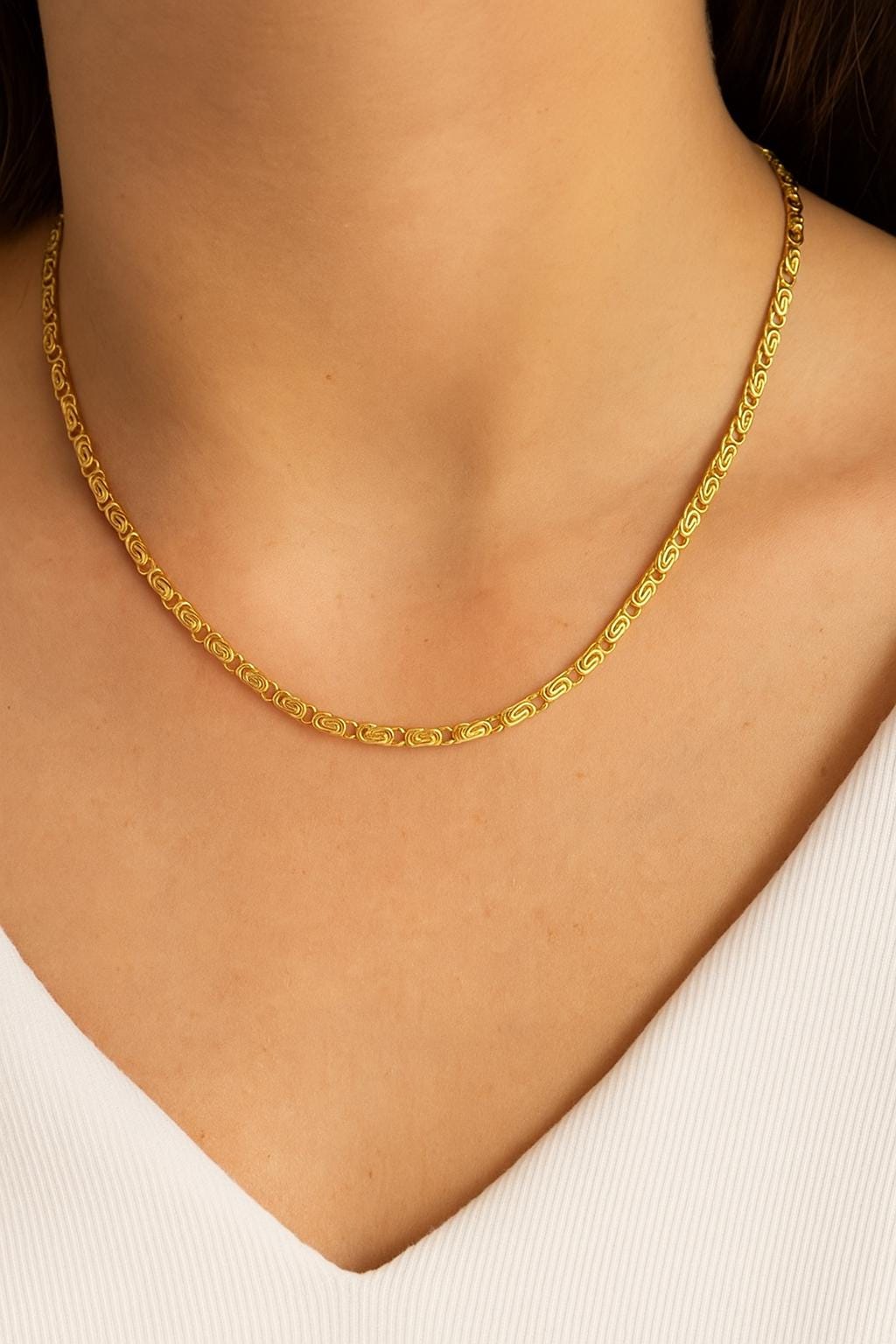 2mm Thin Chain Necklace, Dainty Chain, 14K Gold or Silver, Minimalist Byzantine Chain Layering Chain, Everyday Layered Jewelry