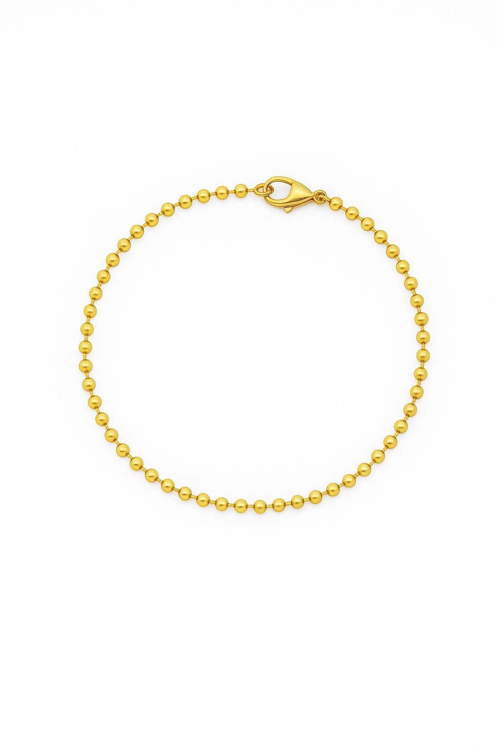 14K Gold Beaded Chain Necklace | Stainless Steel | 1.6mm or 2mm |  | Custom Length 11”–24” | Dainty Gold Chain | Minimalist Jewellery, gift