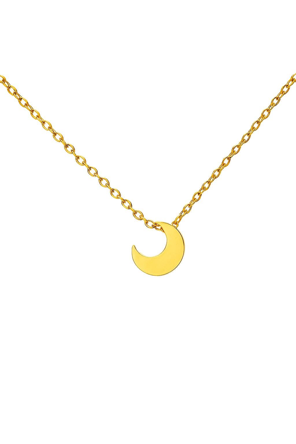 Crescent Moon Pendant Necklace – Minimalist Jewelry | Dainty Gold, Silver, or Rose Gold Crescent Charm | Everyday Necklace | Gift for Her