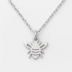 Tiny Bee Necklace Gold or silver • Dainty 14K Gold Plated Bee Pendant • Minimalist Necklace Gift for Her • Custom Chain Length • Bee Jewelry