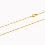 18K Gold Plated Cable Chain Necklace – Dainty Minimalist Gold Link Chain, Stainless Steel 1 mm & 1.5 mm, Custom 11″–30″, Non-Tarnish Layerin