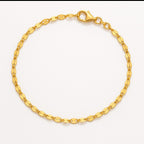 14K Gold Anklet for Women | Dainty Oval Link Chain Anklet | Waterproof Stainless Steel | Adjustable Gold Ankle Bracelet | Summer Jewelry Gif