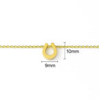 Delicate Gold Horseshoe Necklace – 14K Gold Plated Stainless Steel Pendant – Dainty Lucky Charm Jewelry – 9x10MM Horseshoe – Minimalist Neck