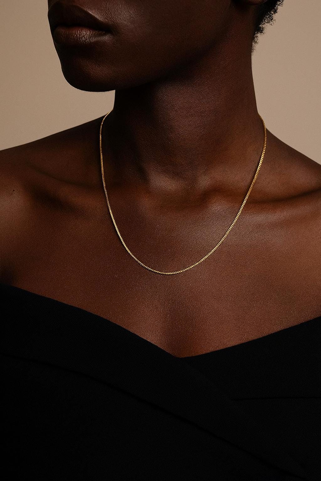 14k Gold Box Chain Necklace | Minimalist Everyday Chain for Men & Women | 1.2mm Dainty Chain | Gold Over Stainless Steel | 11” to 30”