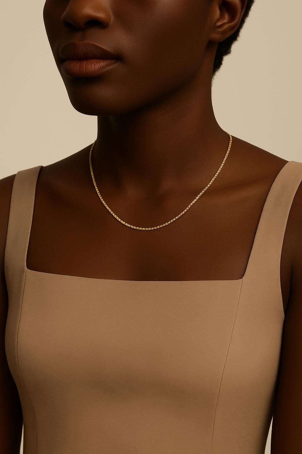 14k Gold Box Chain Necklace | Minimalist Everyday Chain for Men & Women | 1.2mm Dainty Chain | Gold Over Stainless Steel | 11” to 30”
