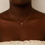 Minimalist Gold Crescent Moon Necklace – Dainty Moon Pendant, Tiny 6x8mm Charm, Everyday Jewelry, Gift for Her