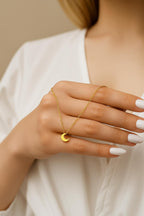 Crescent Moon Pendant Necklace – Minimalist Jewelry | Dainty Gold, Silver, or Rose Gold Crescent Charm | Everyday Necklace | Gift for Her