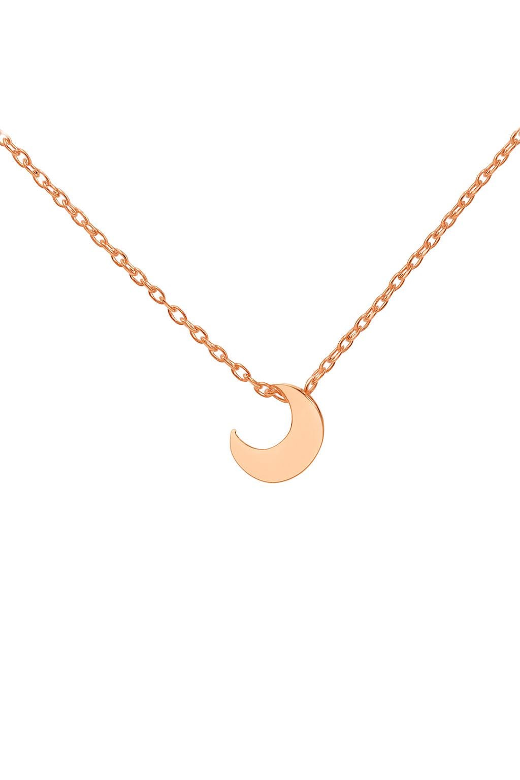 Crescent Moon Pendant Necklace – Minimalist Jewelry | Dainty Gold, Silver, or Rose Gold Crescent Charm | Everyday Necklace | Gift for Her