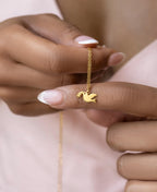 Minimalist 14k gold Dove Pendant Necklace – Olive Branch Peace Charm, Gold & Silver Bird Pendant | Christian Gift | Baptism Necklace uk